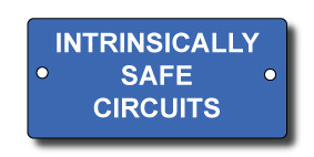Intrinsically Safe Circuit label 80mm x 50mm