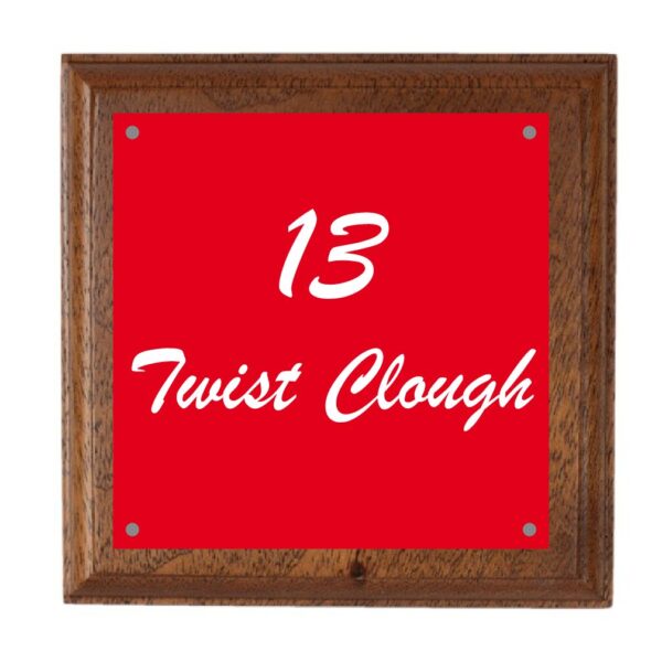 Small Light Wood House Sign - Image 4